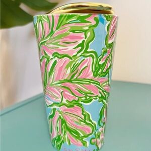Lilly Pulitzer Pink and Green Floral Mug